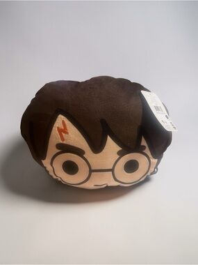 Harry Potter Plush Face Pillow - Brown/Tan
